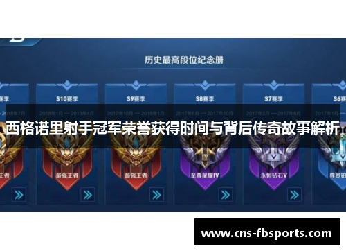 西格诺里射手冠军荣誉获得时间与背后传奇故事解析